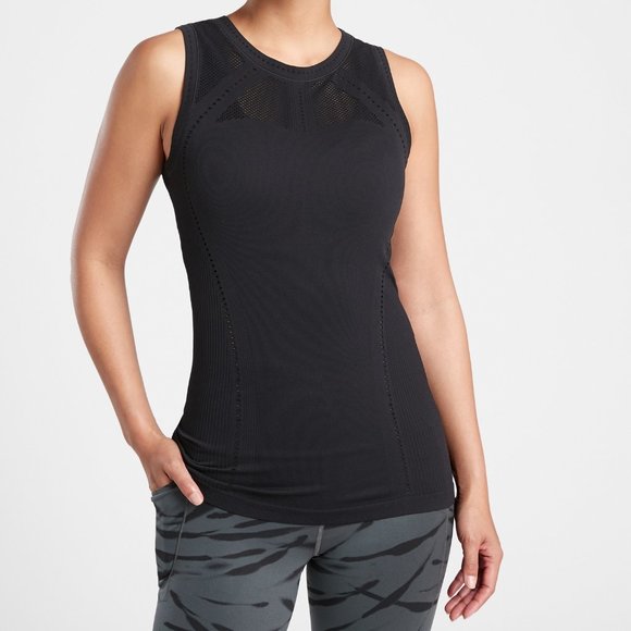 ATHLETA OXYGEN 2.0 MESH BLACK TANK TOP SIZE Small - Picture 2 of 9